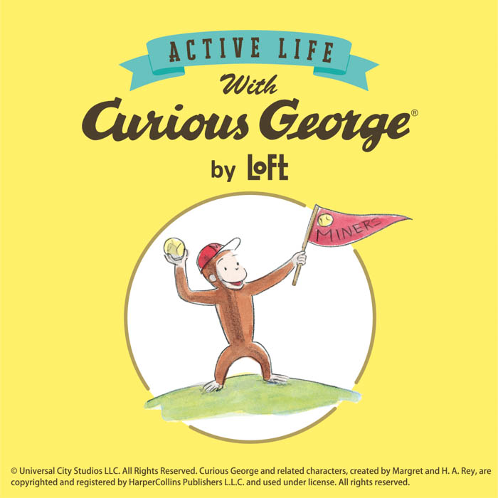 「おさるのジョージ」のロフト限定雑貨コレクション第4弾！「ACTIVE LIFE with Curious George by LOFT」