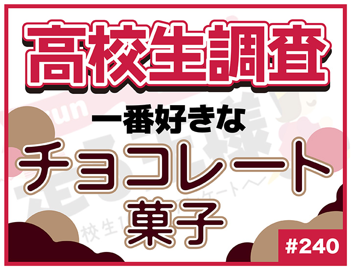 【高校生調査】＃240 高校生が最も好きなチョコレート菓子は？