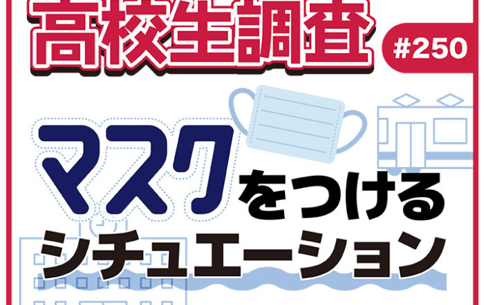 【高校生調査】＃250 高校生がマスクをつけるシチュエーションは？