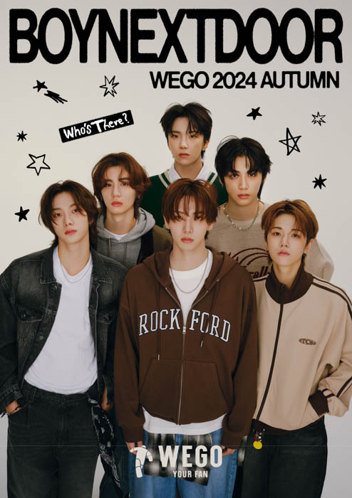 BOYNEXTDOORが、WEGO 2024 AUTUMN & WINTERのビジュアルモデルに就任！